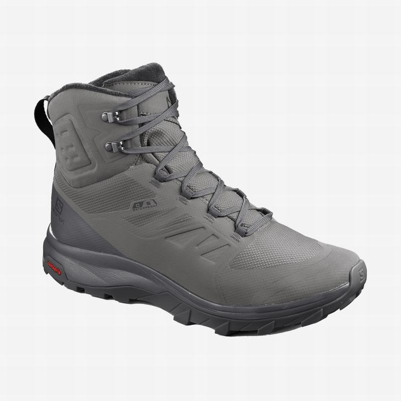 Botas De Invierno Salomon Hombre Gris / Negras - Salomon Argentina OUTBLAST TS CSWP ,176203-FUD